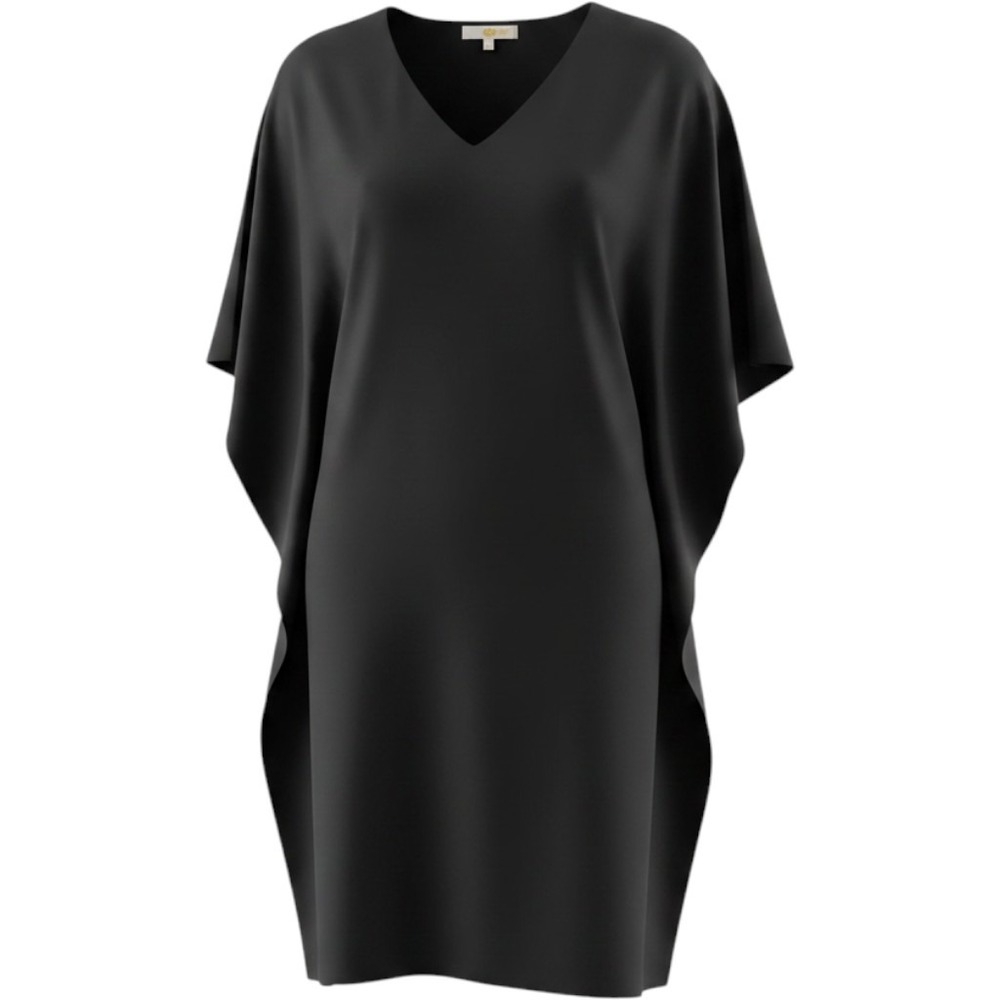 Anna Cate Tuckernuck Caftan‎ Dress Women Black V-Neck Cape Sleeve Size S Capsule